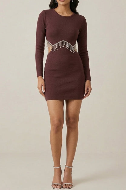 Amethyst Glow Cutout Dress
