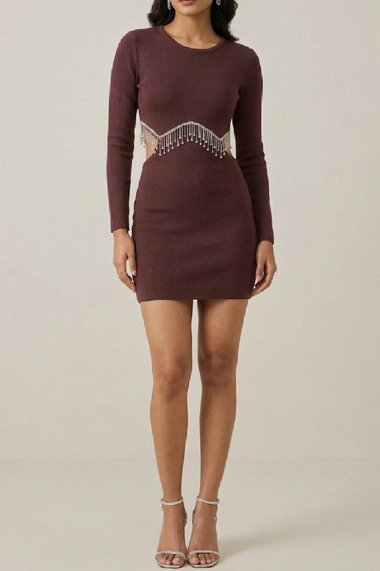 Amethyst Glow Cutout Dress
