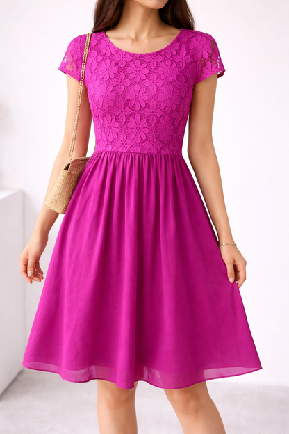 Floral Lace Midi Dress