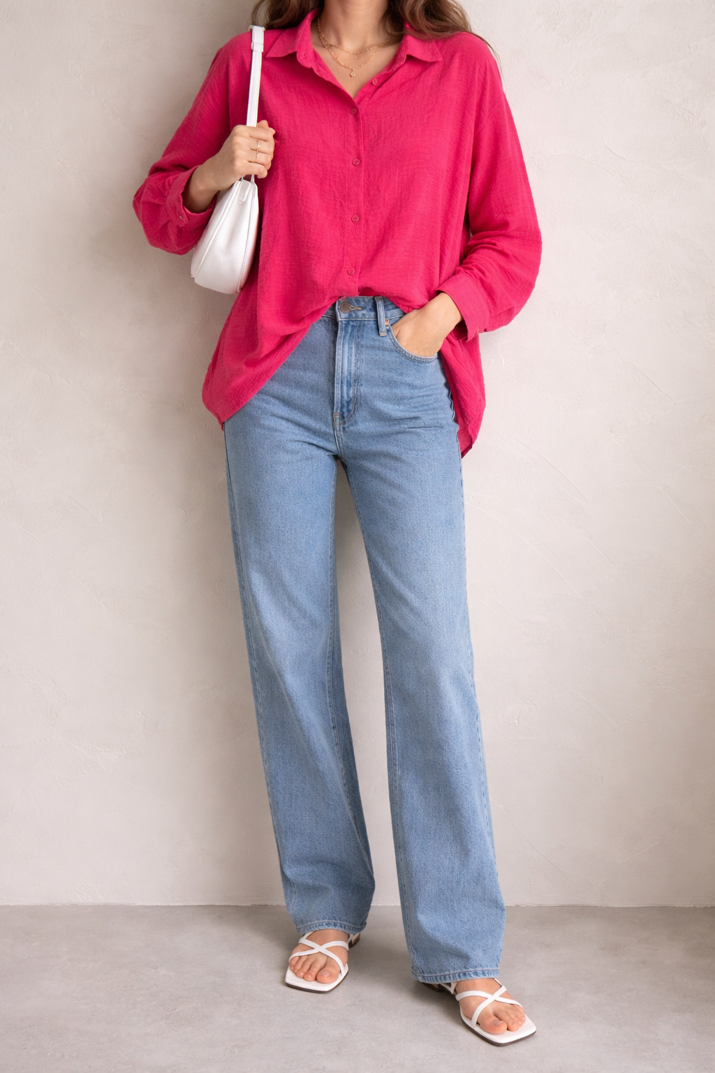 Blush Breeze Oversized Shirt
