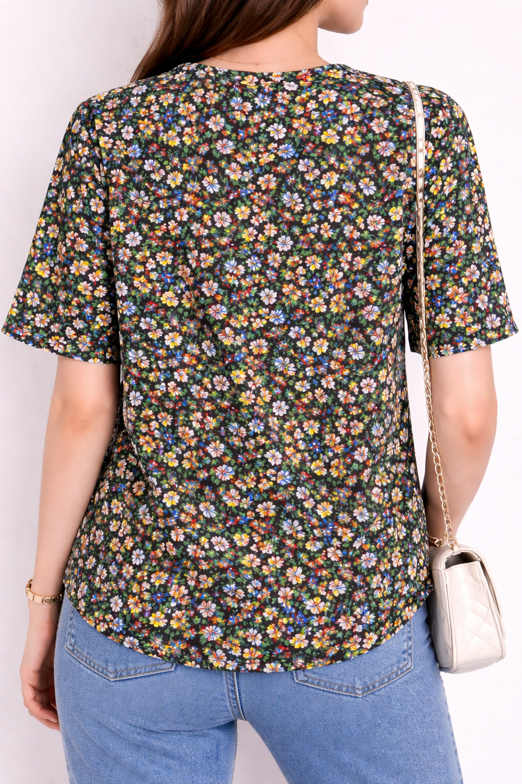 Ditsy Garden V-Neck Top