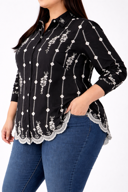 Ebony Floral Shirt