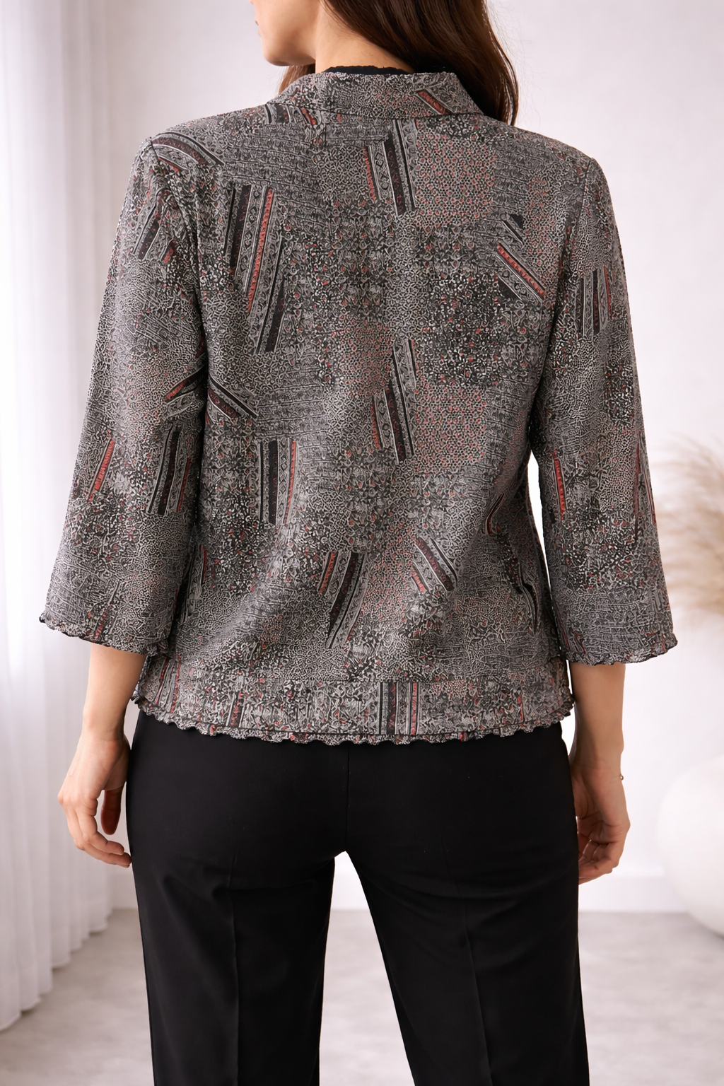 Abstract Edge Printed Top