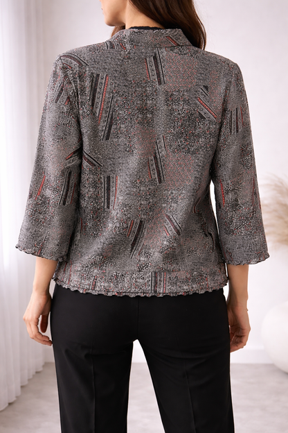 Abstract Edge Printed Top