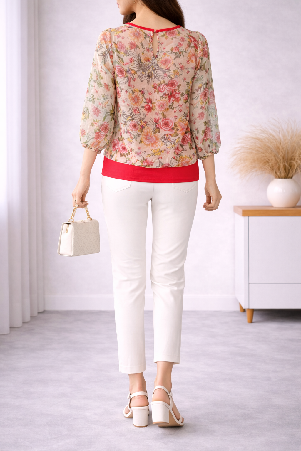 Blush Bloom Sheer Top