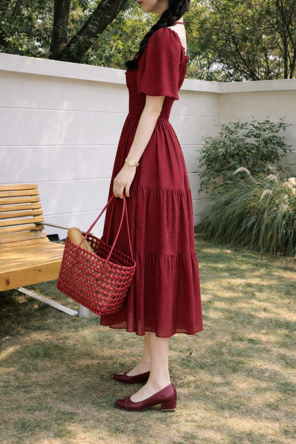 Cherry Charm Tiered Dress