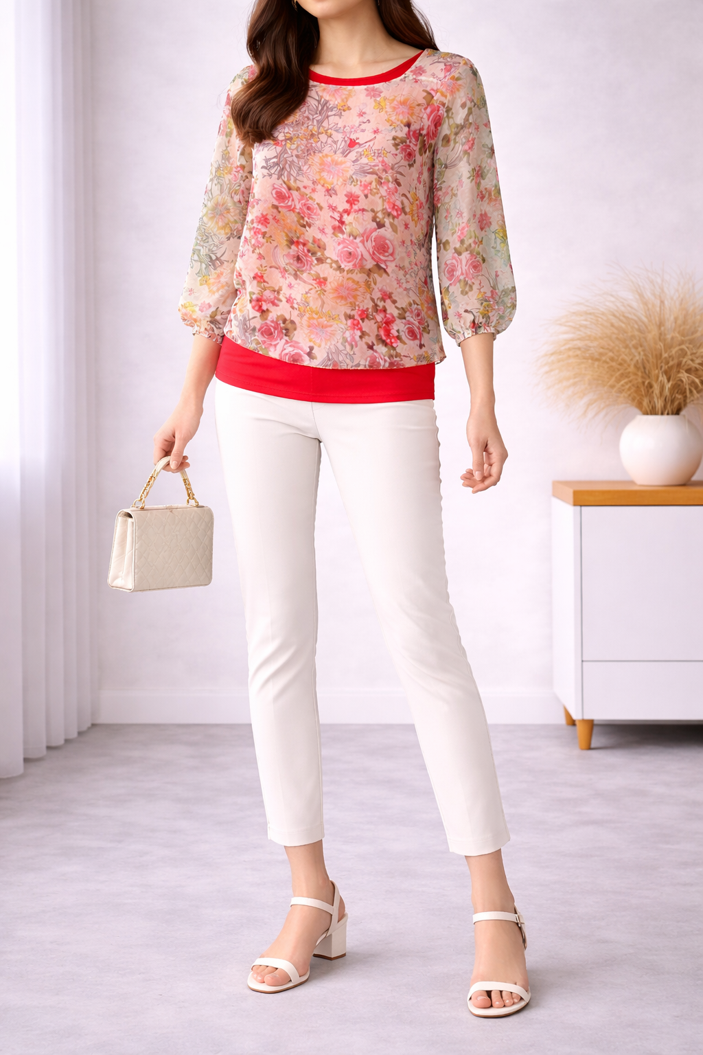 Blush Bloom Sheer Top