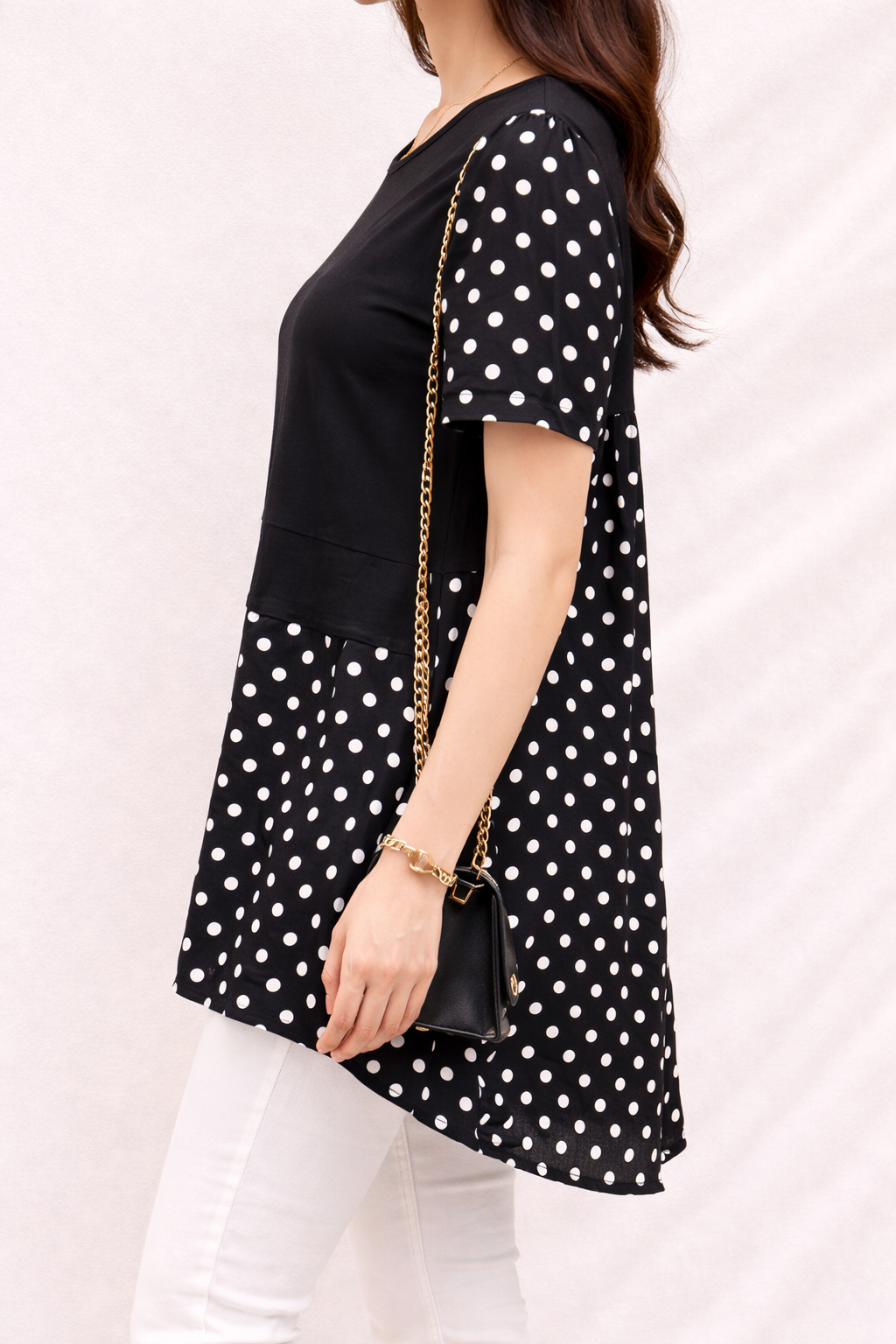 Midnight Polka Layered Top