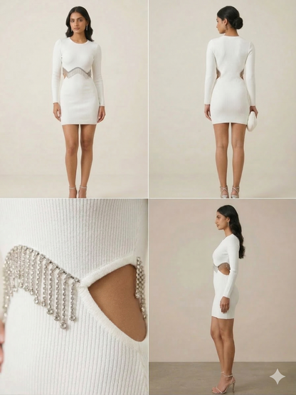 Amethyst Glow Cutout Dress