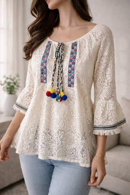 Boho Lace Charm Top