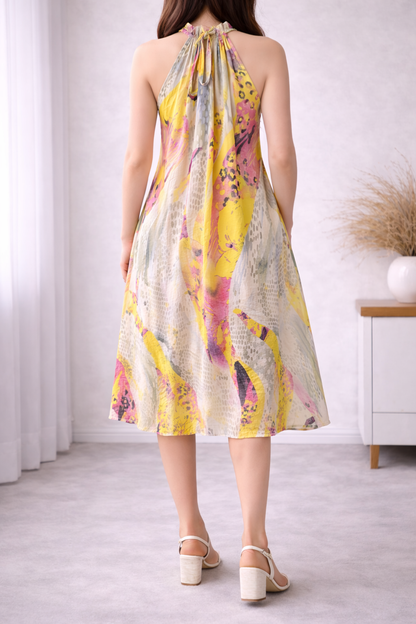 Sunlit Bloom Midi Dress