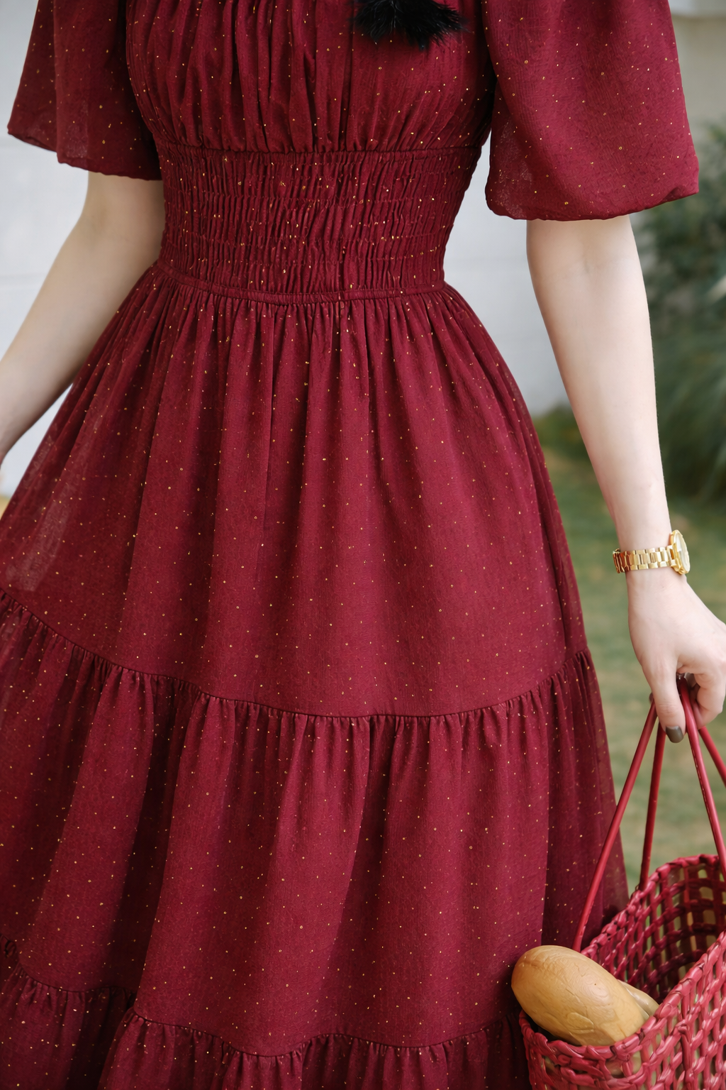Cherry Charm Tiered Dress