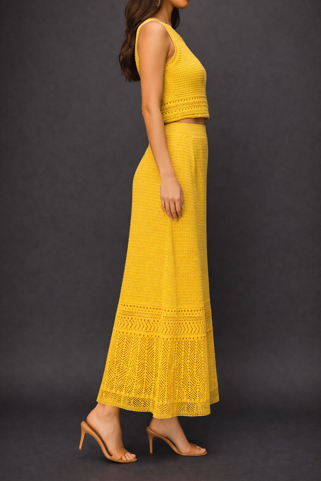 Mustard Crochet Elegance