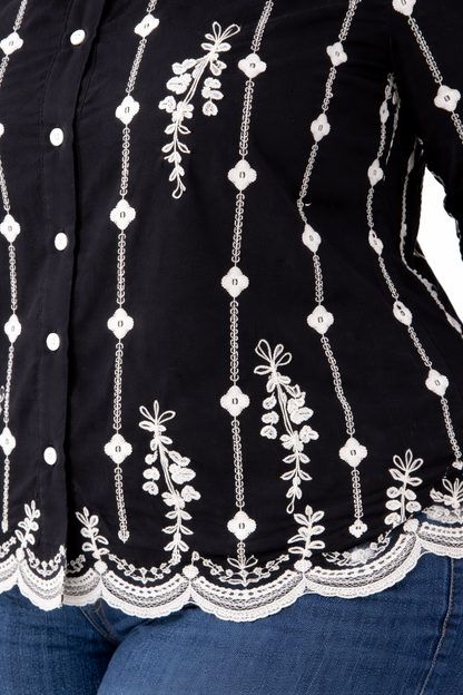 Ebony Floral Shirt