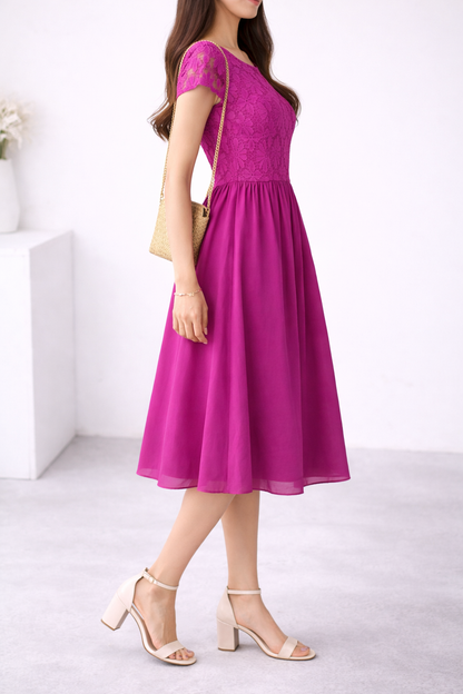 Floral Lace Midi Dress