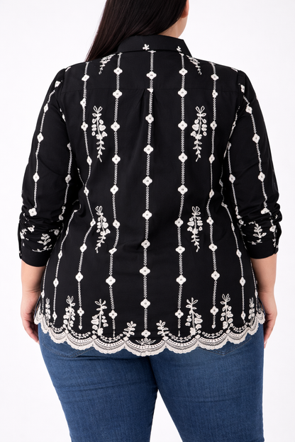 Ebony Floral Shirt