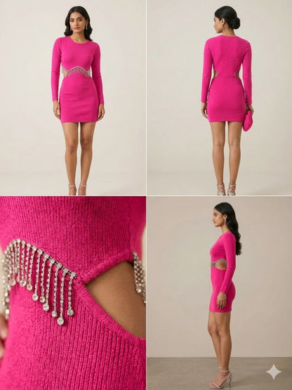 Amethyst Glow Cutout Dress